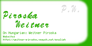 piroska weitner business card